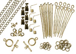 Revolution Assorted Metal Findings 173/Pkg Antique Gold Revolution Assorted Metal Findings 173/Pkg Antique Gold